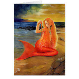 Tarjeta dominante de la puesta del sol de la