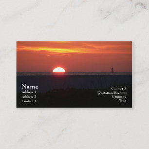Tarjeta dominante del perfil de la puesta del sol