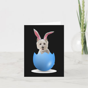 Tarjeta Domingo de caza de huevos de conejo de Pascua de p