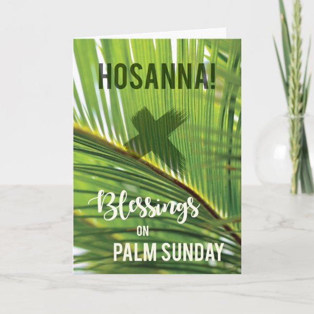 Tarjeta Domingo de Ramos Bendición Hosanna (Anverso)