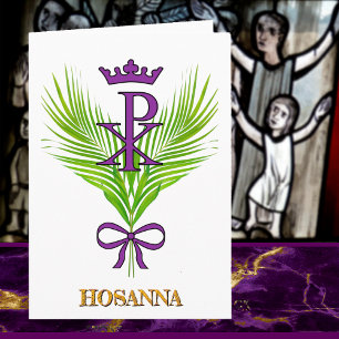 TARJETA DOMINGO DE RAMOS HOSANNA (Juan 12:12-15)