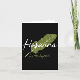 Tarjeta Domingo de Ramos Vintage Hosanna En Lo Más Alto Ch