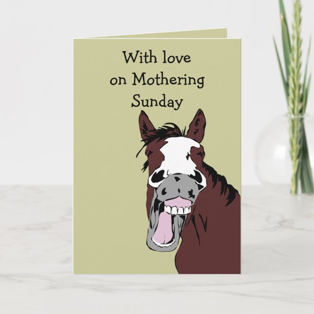 Tarjeta Domingo Fun Caballo Fun Horse Arte Animal (Anverso)