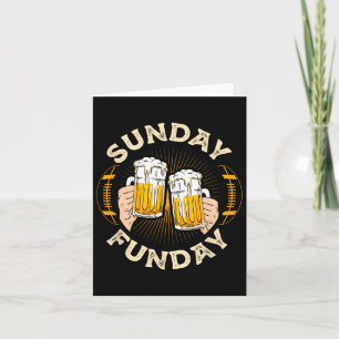 Tarjeta Domingo Funday Gracioso Regalo de Fútbol Deportivo