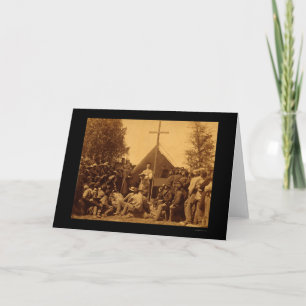 Tarjeta Domingo por la mañana misa católica 1861