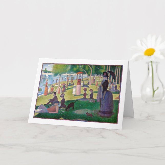 Tarjeta Domingo por la tarde en La Grande Jatte, Seurat (Planta pequeña)