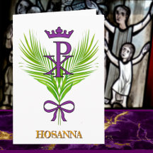 Tarjeta dominical HOSANNA Palm (John 12:12-15)