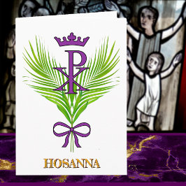 Tarjeta dominical HOSANNA Palm (John 12:12-15)
