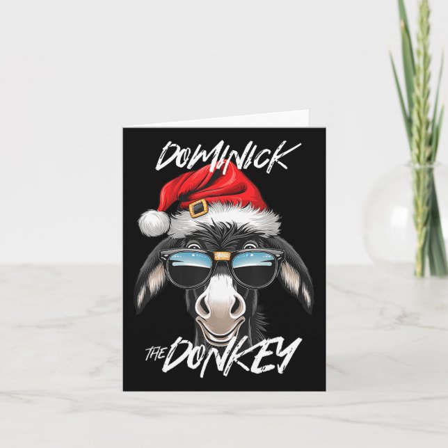 Tarjeta Dominick El burro Navidades graciosos Cristo itali (Anverso)