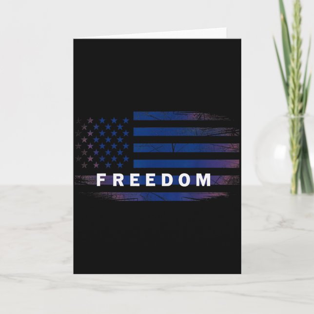 Tarjeta Domo de bandera americana (Anverso)