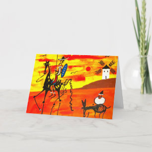 Tarjeta Don Quijote. 5" x 7"