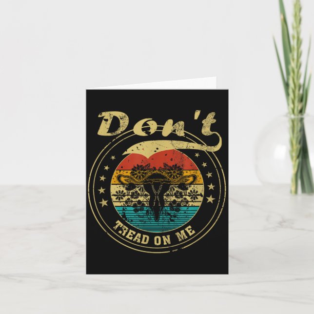 Tarjeta Don’t Tread On Me Uterus  (Anverso)