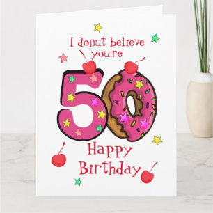 Tarjeta Dona de cumpleaños feliz personalizada Décadas