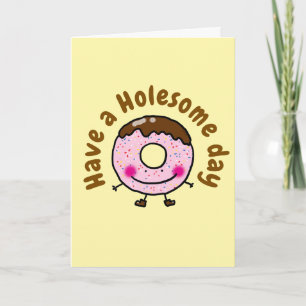 Tarjeta Dona de dibujos animados adorable, que tengas un d