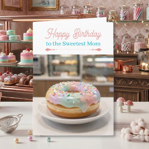 Tarjeta Dona de glaseado de vidrio pastel caprichoso Cumpl