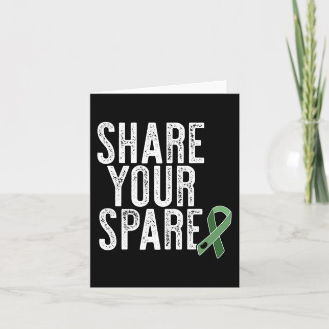 Tarjeta Donador de órganos de riñón de repuesto Mem de tra (Anverso)