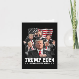 Tarjeta Donald J Trump 2024 nunca se rinde