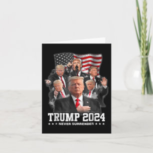 Tarjeta Donald J Trump 2024 nunca se rinde 1