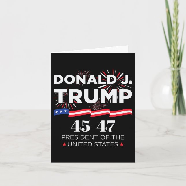 Tarjeta Donald J. Trump 45 47 Día de la Inauguración del P (Anverso)