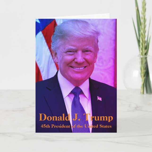 Tarjeta Donald J. Trump - 45° presidente de Estados Unidos (Anverso)