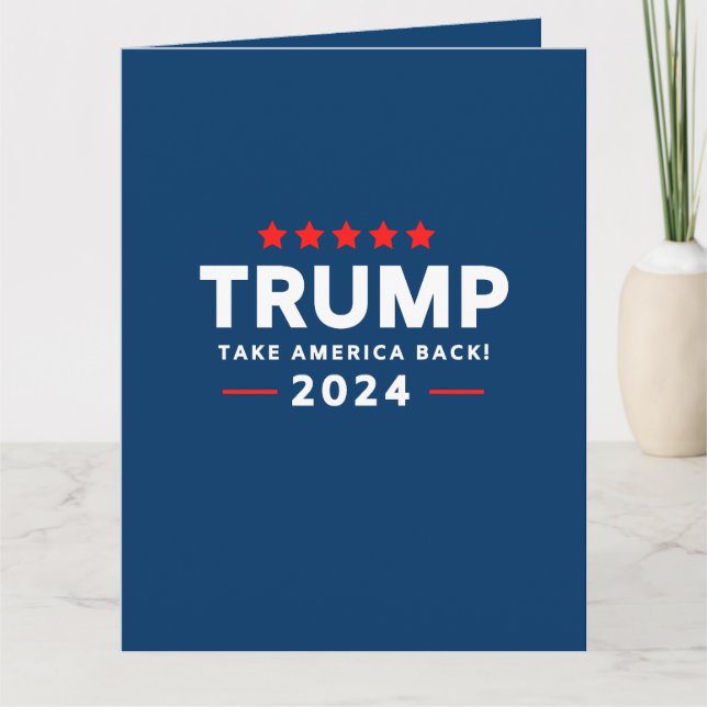 Tarjeta Donald Trump 2024 recuperó a Estados Unidos (Anverso)