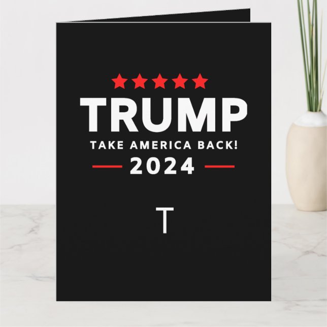 Tarjeta Donald Trump 2024 retrotrae a Estados Unidos a las (Anverso)