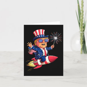 Tarjeta Donald Trump 2025 Feliz 4 de julio a Trump