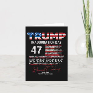 Tarjeta Donald Trump 47º Presidente Inauguración EE. UU. 2