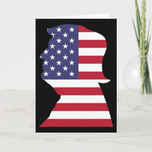 Tarjeta Donald Trump Bandera Estadounidense Presidente Rep
