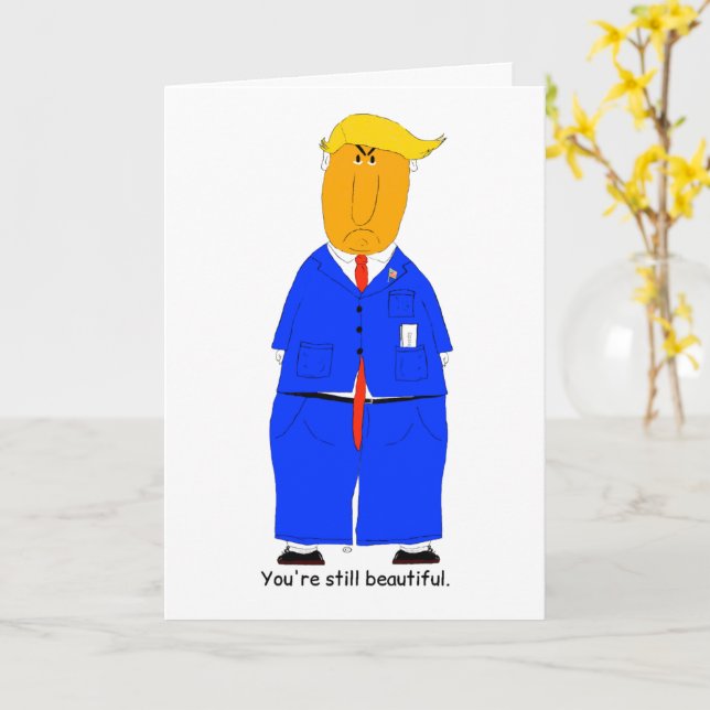 Tarjeta Donald Trump Birthday Card  (flor amarilla)