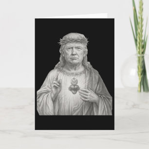 Tarjeta Donald Trump como Jesús - Fe y patriotismo para C