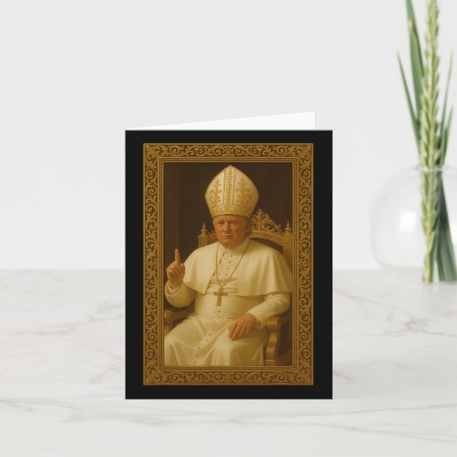 Tarjeta Donald Trump como meme del Vaticano (Anverso)