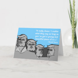 Tarjeta Donald Trump como monte Rushmore