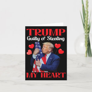 Tarjeta Donald Trump con bandera de EE. UU. Trump es culpa
