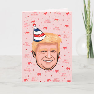 TARJETA DONALD TRUMP CUMPLEAÑOS