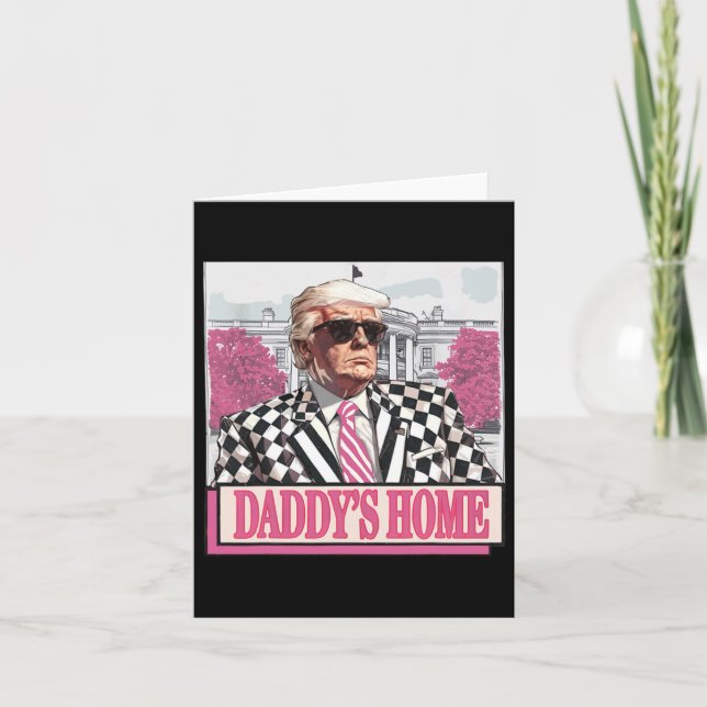 Tarjeta Donald Trump, el gracioso rosado de su papá de vue (Anverso)