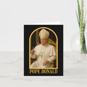 Tarjeta Donald Trump, el papa que se burla de la sátira po