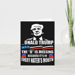 Tarjeta Donald Trump, el partido político está perdido com
