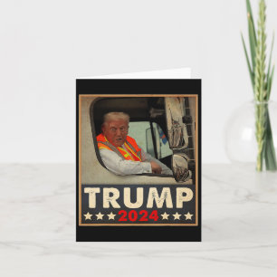 Tarjeta Donald Trump En Camión De Basura Equipo De Basura