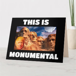 TARJETA DONALD TRUMP EN MOUNT RUSHMORE BIG BIRTHDAR CARTA