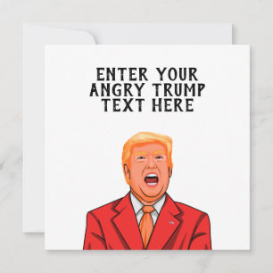 TARJETA DONALD TRUMP ENOJADO PERSONALIZADO