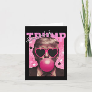 Tarjeta Donald Trump Espuma de burbuja Agujas rosadas