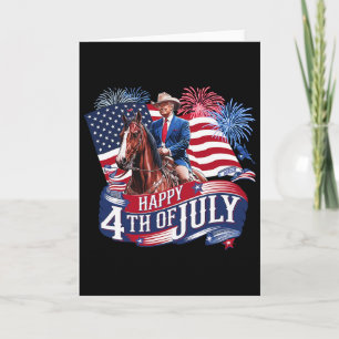 Tarjeta Donald Trump Feliz 4 de Julio para Patriotas Améri