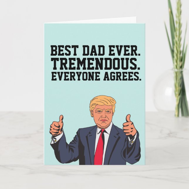 TARJETA DONALD TRUMP FELIZ CUMPLEAÑOS DE CUMPLEAÑOS PAPÁ T (Anverso)