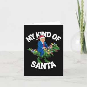 Tarjeta Donald Trump Feliz Navidad Dinosaurios Xmas T-rex
