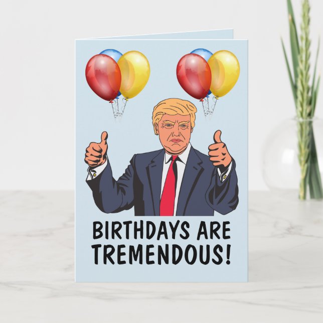 TARJETA DONALD TRUMP FUNNY BREETDAY CARTAS DE REUNIÓN (Anverso)