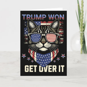 Tarjeta Donald Trump Ganó Elección 2024 Gatos Para Hombres