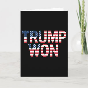 Tarjeta Donald Trump Ganó Elección 2024 Republicano Ganar