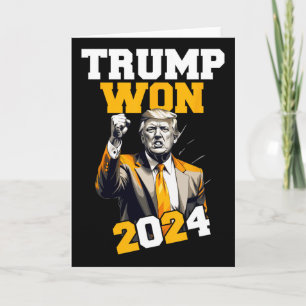 Tarjeta Donald Trump Ganó Inauguración de Elección 2024 Ho