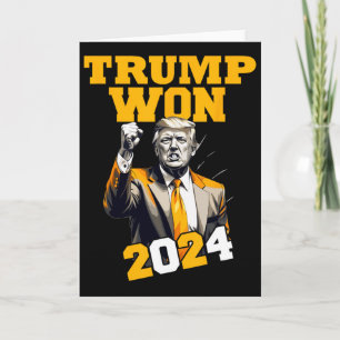 Tarjeta Donald Trump Ganó Inauguración de Elección 2024 Ho